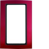 BERKER B.3 Ramka z dużym wycięciem aluminium czerwony/antracyt 13093012 HAGER