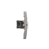 Simon Basic Gniazdo komputerowe RJ45 pojedyncze kategoria 5e . Montaż gniazda na wkręty do puszki stal inox BMF51.02/21 KONTAKT