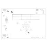 Sollux Plafon VERDO 3P czarny SL.1292