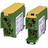 EDBJ-4x25-4x25PE Blok rozdzielczy 100A (4x2,5-25mm2-4x2,5-25mm2) żółto-zielony