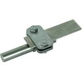 Zacisk probierczy z przekładką, płaskownik 30 mm / pręt uziemiający 16 mm, stal nierdzewna NIRO