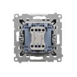 Simon 55 Przycisk zwierny podwójny zwierny bez piktogramu szybkozłączka Czarny mat