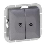 Łącznik roletowy podtynkowy Pearl, 10A, 250V, WP-10P, antracyt