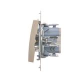 Simon 54 Przycisk „światło” 10A szybkozłączka złoty mat