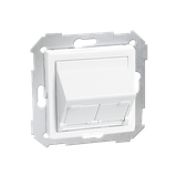 Simon 82 Pokrywa 2x gniazdo RJ45 skośna z żaluzjami . !Wymagane adaptery 2x75001-39 biały 82579-30 KONTAKT