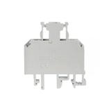 ZUB1-2.5 ,  Złączka szynowa gwintowa z bezpiecznikiem, 2,5 mm2, TS 35, 1 tor, szary