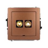 DECO Mechanizm gniazda głośnikowego pojedynczego, bez pola opisowego (typu banan - czerwony i czarny