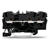 3-przewodowa złączka przelotowa 4mm2 czarna /50szt./ 2004-1305 WAGO