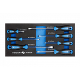 Zestaw wkrętaków płaskich 7 szt., wkład EVA