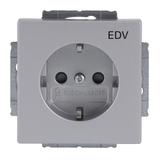 FUTURE Gniazdo SCHUKO Z nadrukiem „EDV” Z szybkozłączami Z uziemieniem, 2P+E Z przesłonami aluminiow 2CKA002013A5273 ABB