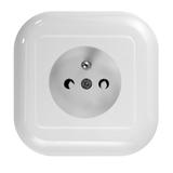 Gniazdo pojedyncze podtynkowe 2p+Z 16A, 250V, FAN, biały