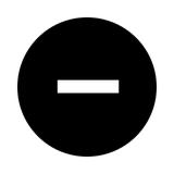 M22-XD-S-X5 Soczewka do przycisku 22mm płaska czarna z opisem /-/ 218171 EATON