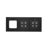 Simon 54 Touch Panel dotykowy S54 Touch 3 moduły 4 pola dotykowe + 4 pola dotykowe + 1 otwór na osprzęt S54 księżycowa lawa DSTR3440/74 KONTAKT