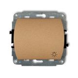 TREND Mechanizm łącznika zwierny światło podświetlanego złoty metalik