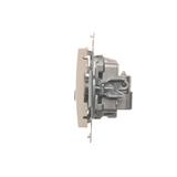 Simon 54 Gniazdo R-TV-DATA kremowy