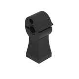 UCHWYT PLASTIKOWY Z ZATRZASKIEM RAL 8017