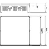 tehalit.VE-EE Pokrywa pełna IP54 5kN EKQ12 244x244 15mm stal nierdzewna EKQ120BL15 HAGER