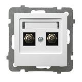 AS ANTYBAKTERYJNY Gniazdo ekwipotencjalne podwójne produkt zawiera szkło fosforanowo-srebrowe - kolo