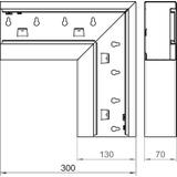 GS-AFF70130RW, Naroże płaskie 70X130 CZ.B.