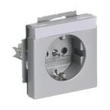 FUTURE Gniazdo SCHUKO z polem opisowym Z uziemieniem, 2P+E aluminiowo srebrny 2CKA002011A3810 ABB