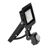 ALLED 10W Naświetlacz LED z PIR, 850lm, IP44, 4000K, Alu+szkło