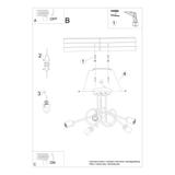 Żyrandol LOOP 5 chrom