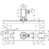 Stopa mocowania wsporników DEHNiso II, stal nierdzewna NIRO