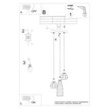 Sollux Lampa wisząca SUBA 3P czarna SL.1166