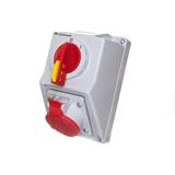 Zestaw C16-18N Włącz-wyłącz 0-I Gniazdo 3P+N+Z IP-54; przystosowane do zamknięcia na kłódkę