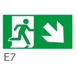 Piktogram wyjście w prawo w dół - E7