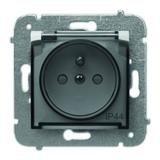 CARLA gniazdo 2P+Z IP44 z przesłonami torów prądowych białe