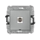 ICON Mechanizm gniazda antenowego pojedynczego typu F (SAT) niklowany, bez pola opisowego srebrny me