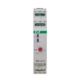 Przekaźnik bistabilny z wyłącznikiem czasowym na szynę DIN z przekaźnikiem inrush 160A/20ms BIS-413-LED F&F