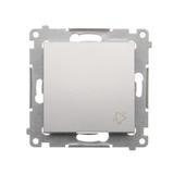 Simon 54 Przycisk „dzwonek” 16A z. śrub. srebrny mat