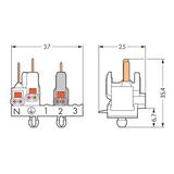 wtyk rozgałęźny 1 mm2 5-polowy