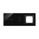 Simon 54 Touch Panel dotykowy S54 Touch 3 moduły 2 pola dotykowe poziome + 2 pola dotykowe pionowe + 1 otwór na osprzęt S54 zastygła lawa DSTR3230/73 KONTAKT