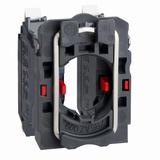 Harmony XB5 Korpus mocujący ze stykiem, Plastikowy, 2 NC, Zaciski sprężynowe