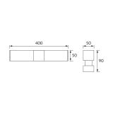 Ideus kinkiet łazienkowy nad lustro LED Salsa 8W 680lm 4000K chrom 40cm IP44 03842