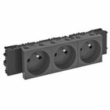 STD-F0C SWGR3, Gniazdo 0°, NF, potrójne, Connect 45
