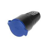 Gniazdo gumowe proste IP44 z uziemieniem, czarne, schuko OR-AE-1314(GS) ORNO