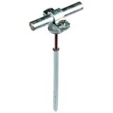 Wspornik do iglic 16 mm, z kołkiem 10 mm, do ścian z izolacją 110 mm, ZG