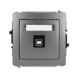 DECO Mechanizm gniazda pojedynczego USB A-B 2.0 grafitowy