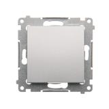 Simon 54 Przycisk pojedynczy zwierny bez piktogramu 10A 250V szybkozłączka srebrny mat DP1.01/43 KONTAKT