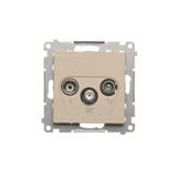 Simon 55 Gniazdo antenowe R-TV-SAT końcowe/zakończeniowe 1x Wejście: 5 MHz÷2,4 GHz Szampański mat