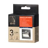DRACO LED NEW 1,5W, oprawa schodowa podtynkowa, 12VDC, 30lm, 6000K, satyna, czujnik ruchu i zmierzch AD-OS-6164LR6/N ORNO