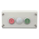 M22-I3-M2 Kaseta sterownicza 3-otworowa START/STOP/lampka biała 2Z 2R szara IP67 216533 EATON