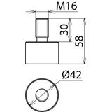 Element przyłączeniowy, forma A, gwint M16, do spawania