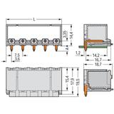 picoMAX wtyk raster 7,5mm 2-bieg. z kątowymi pinami lutowniczymi /100szt./ WAGO