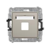 MINI Gniazdo antenowe multimedialne pojednczego bez modułu (standard Keystone) taupe 60MGM-1P KARLIK