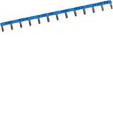 Szyna grzebieniowa kołkowa pozioma 1P 10mm2 13M powłoka niebieska KB163N HAGER